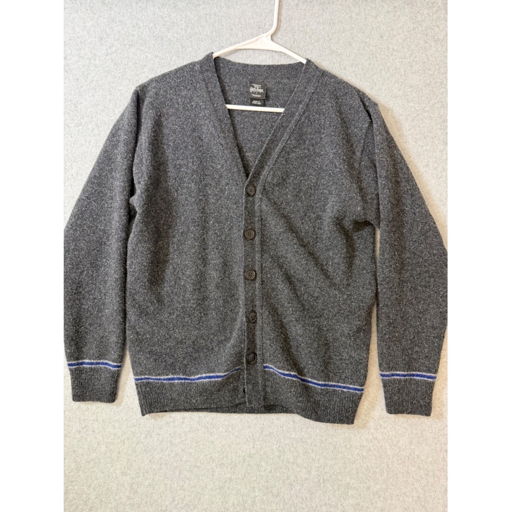 Harry Potter Universal Studios Cardigan Ravenclaw Gray Made in Scotland Small